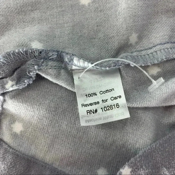 Garnet Hill Pima Flannel Mandarin tunic Pajama top - Picture 5 of 7